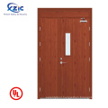 Chinese supplier EN certificate fire rated door interior wood fireproof solid wood door for hotels bedrooms